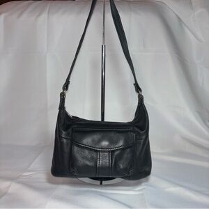 Vintage Fossil 75082 Black Pebble Leather Front Pocket